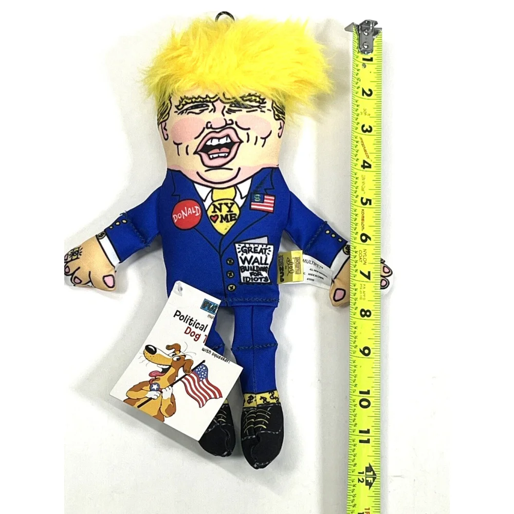 New‎ Trump Putin Political Parody Dog Toy Squeeker Fuzzu Hang Gag Gift
